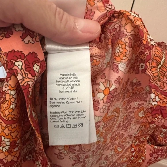 J Crew Floral Paisley Pink Women's Top - Picture 8 of 9